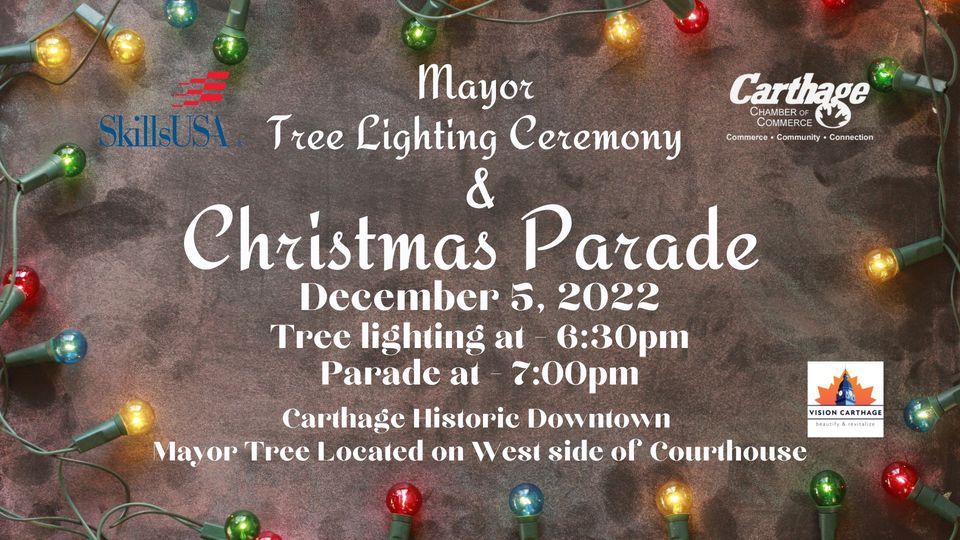 Carthage Christmas Parade and Mayor Tree Lighting., Carthage Downtown