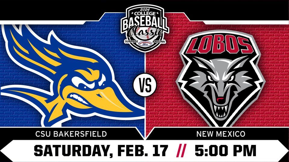 Sanderson Ford College Baseball Classic CSU Bakersfield Vs. New Mexico, Surprise Stadium