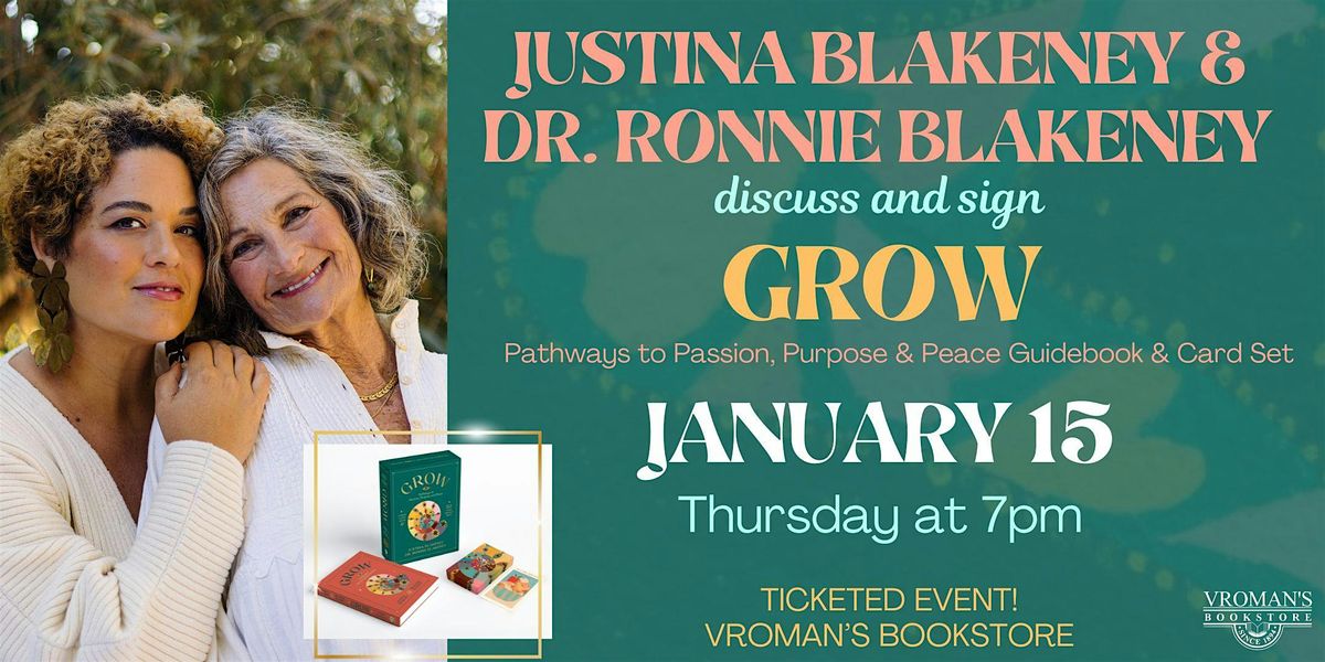 Justina Blakeney & Dr. Ronnie Blakeney discuss & sign Grow, 15 January | Event in Pasadena | AllEvents
