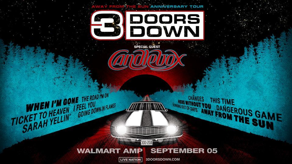 3 Doors Down Away From The Sun Anniversary Tour with Candlebox, Walmart