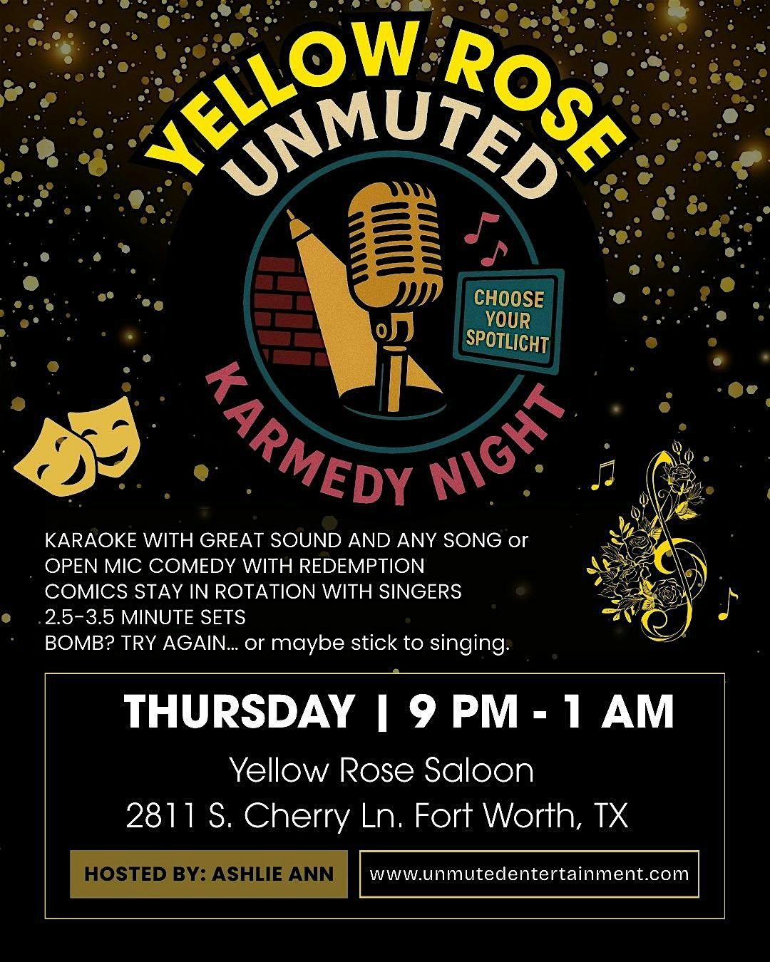 Unmuted Karmedy at Yellow Rose | Event in Fort Worth | AllEvents