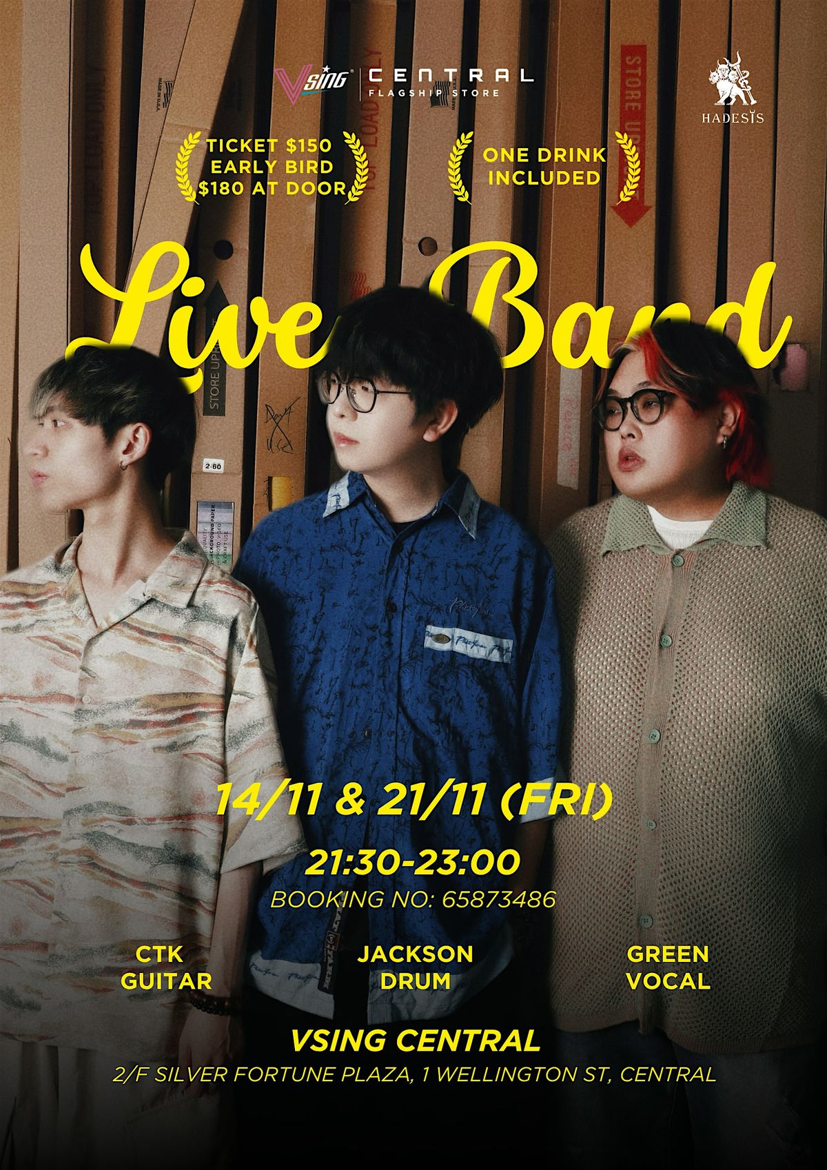 21 NOV - Live Band Show - Green x Jackson x CTK | Event in Hong Kong | AllEvents