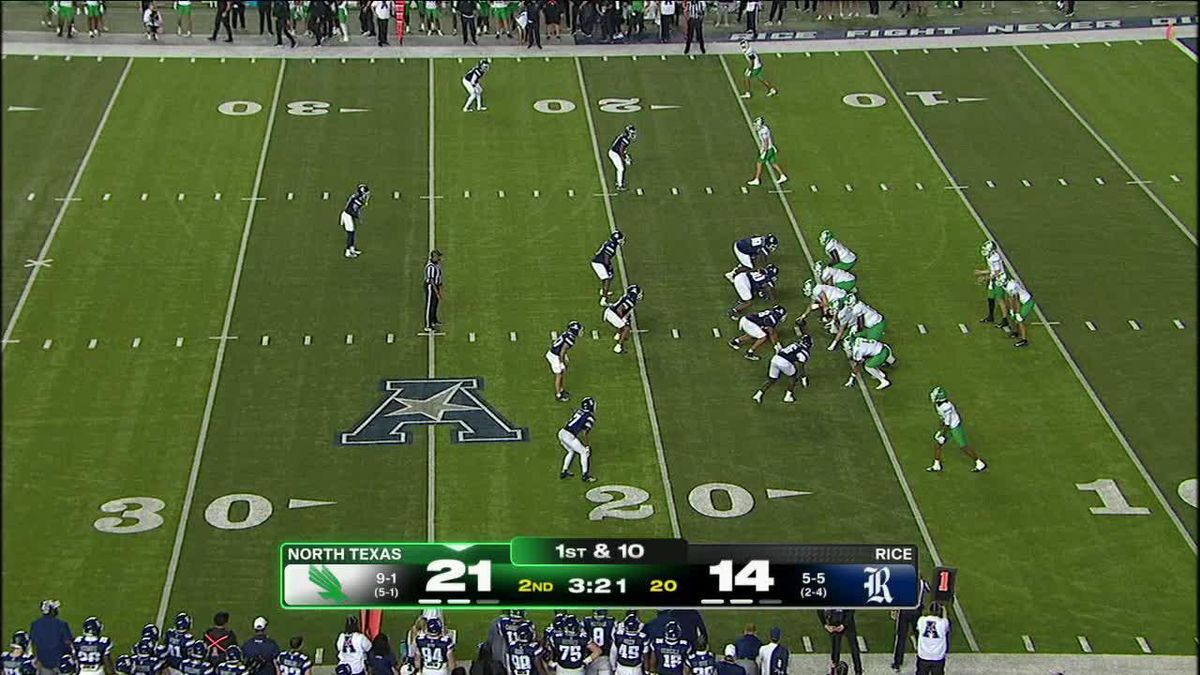 Rice Owls at North Texas Mean Green Football at DATCU Stadium, DATCU ...