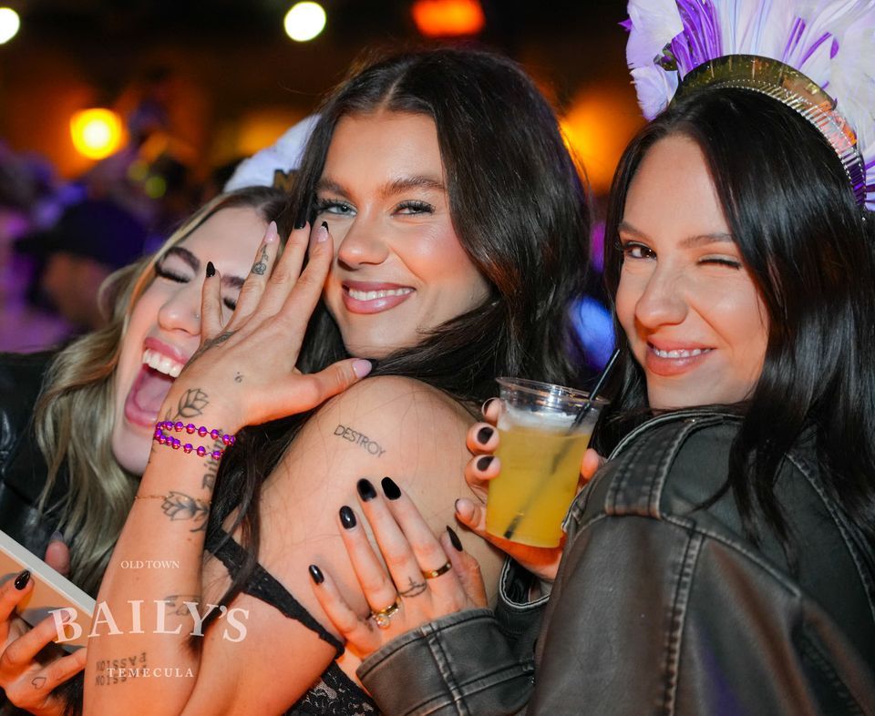 Bailys Mardi Gras Bead Bash, Baily's Old Town, Temecula, February 10