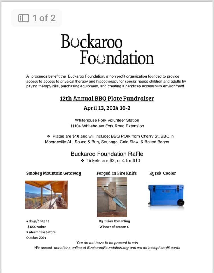 BBQ Fundraiser, 11104 Whitehouse Fork Road Ext, Bay AL 36507