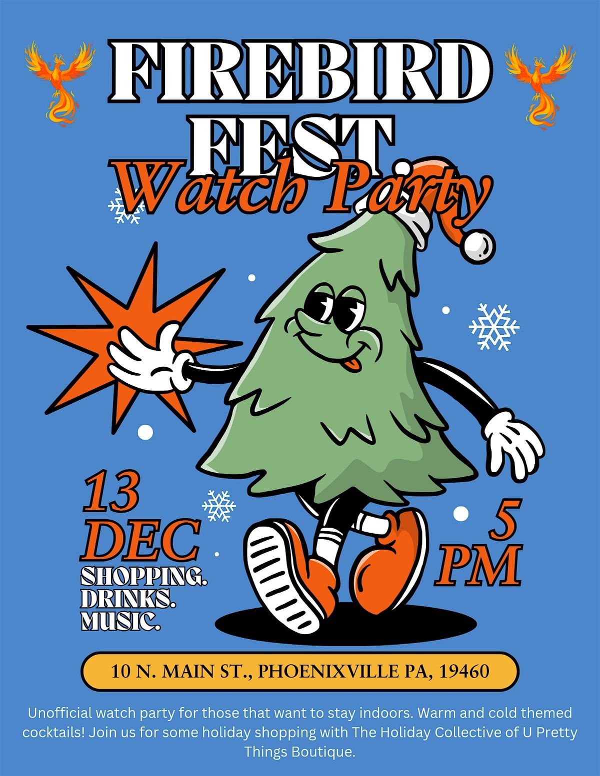 Unofficial Firebird Fest Watch Party, 13 December | Event in Phoenixville | AllEvents