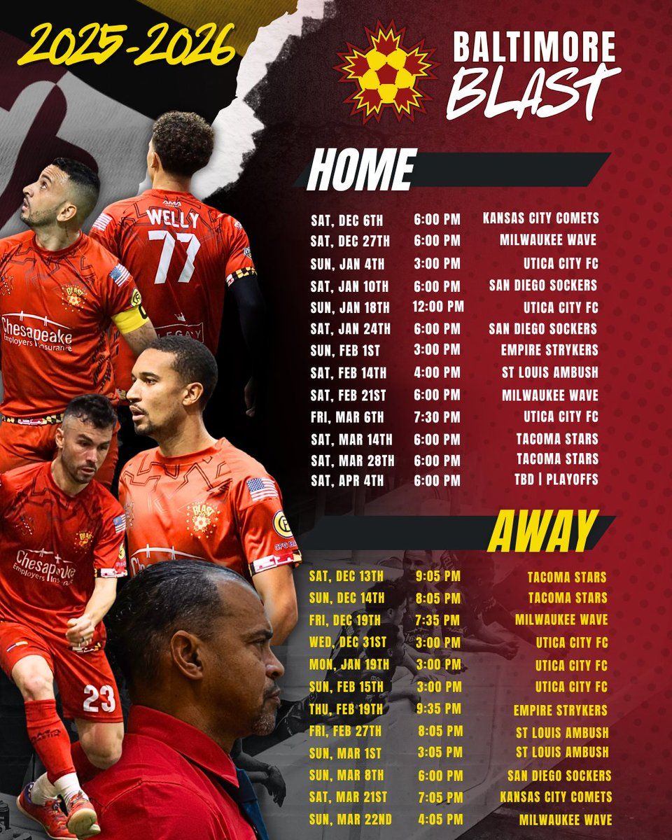 Baltimore Blast vs. Milwaukee Wave, 26 December | Event in Towson | AllEvents