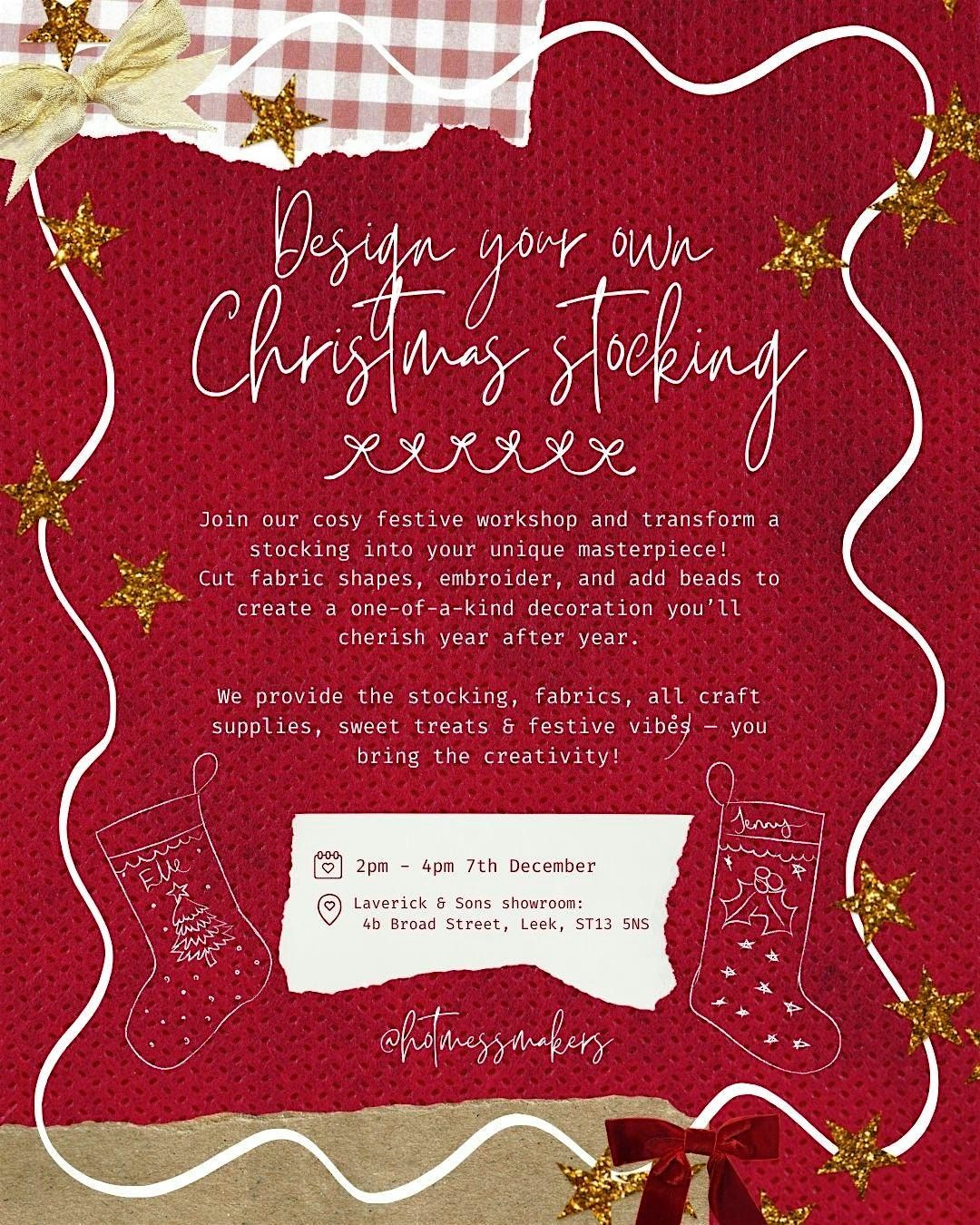 Christmas Stocking Workshop, 7 December | Event in Leek | AllEvents