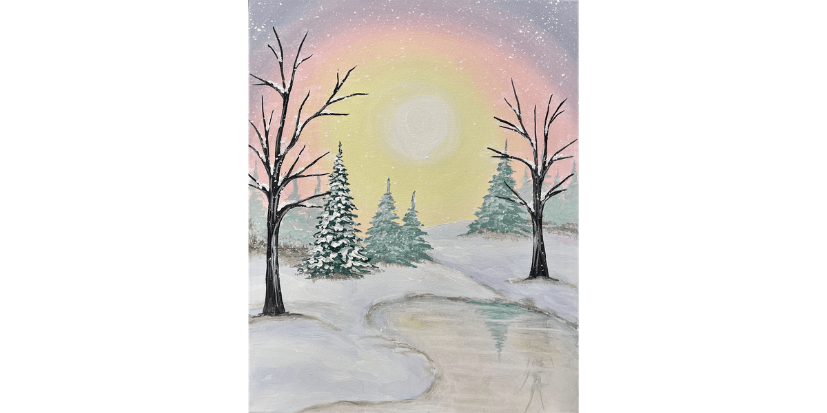 Snowfall at Sunrise - Paint and Sip in Sacramento | Classpop!™, 14 January | Event in Elk Grove | AllEvents