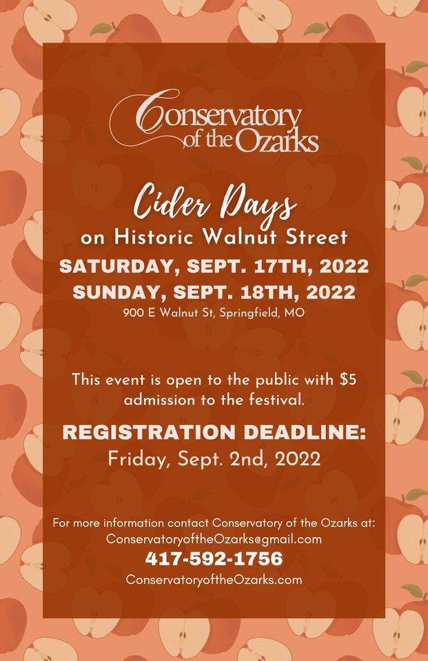 Conservatory of the Ozarks Community Outreach Event at Cider Days on