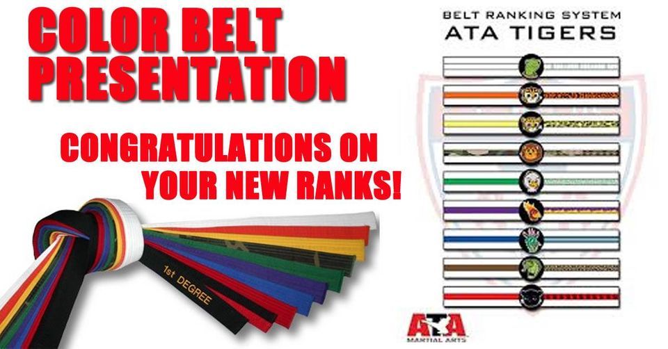 Color Belt Presentation, ATA Martial Arts of Tewksbury, January 5 2024
