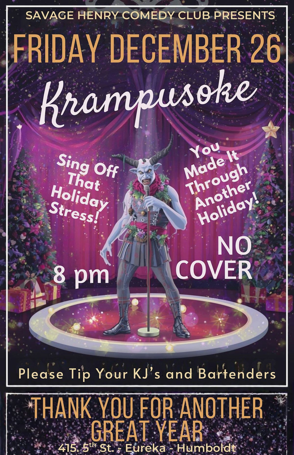 Krampusoke!, 26 December | Event in Eureka | AllEvents