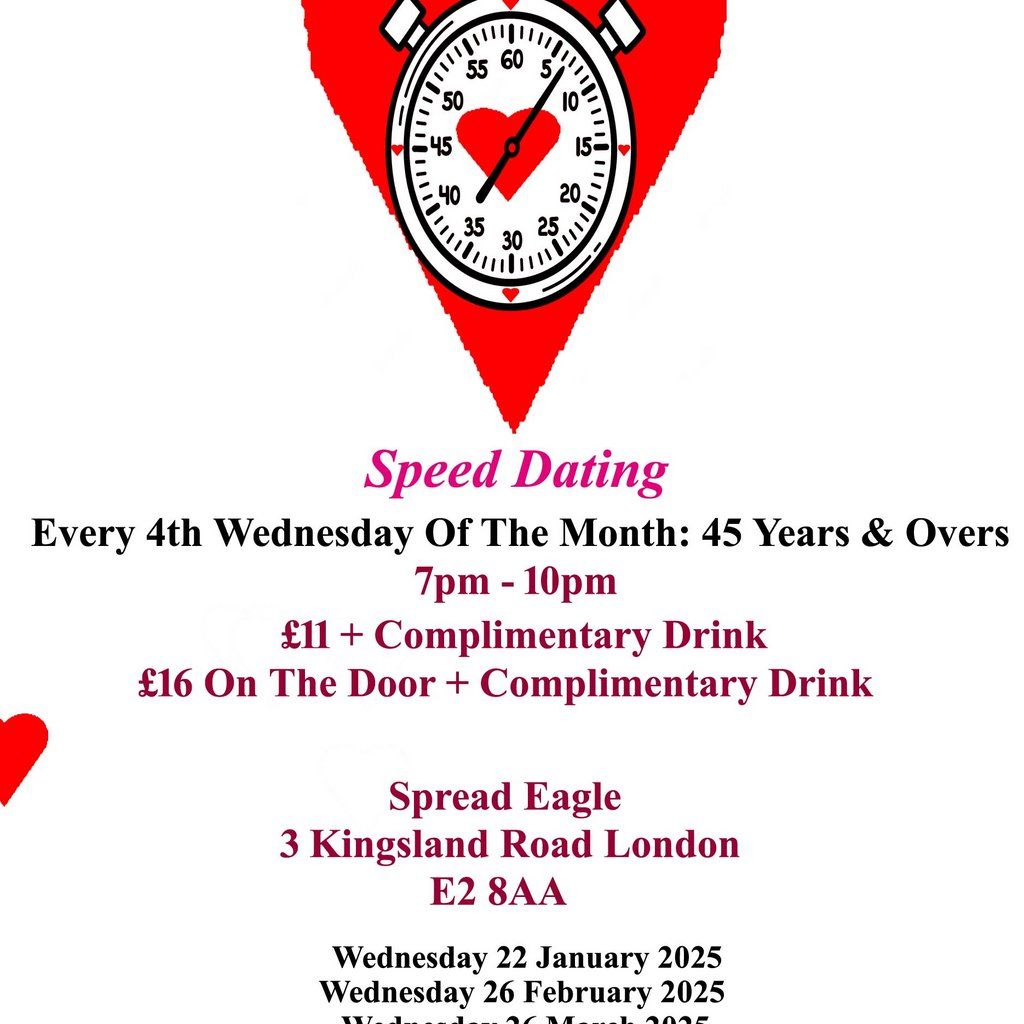 Speed Dating. 45 years & Over. Wednesdays, 27 August | Event in London | AllEvents
