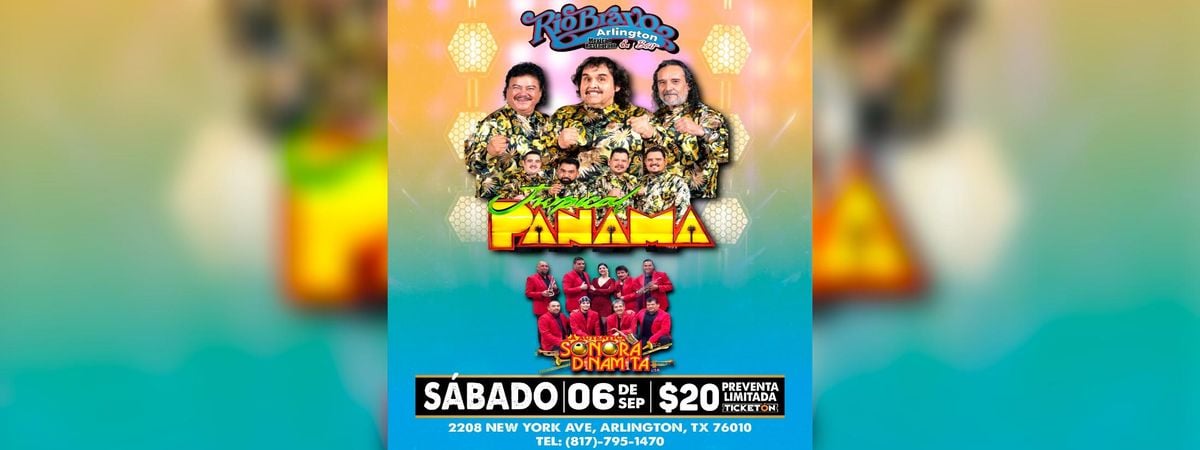 TROPICAL PANAMA Y SONORA DINAMITA, 6 September | Event in Arlington | AllEvents