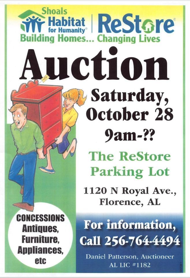 Shoals Habitat ReStore Auction , 7 Points, Florence, 28 October 2023