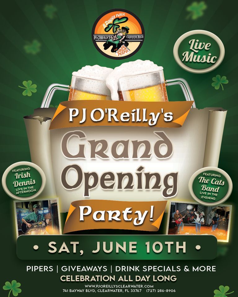 PJ OReillys Grand Opening, 741 Bayway Blvd, Clearwater Beach, FL 33767