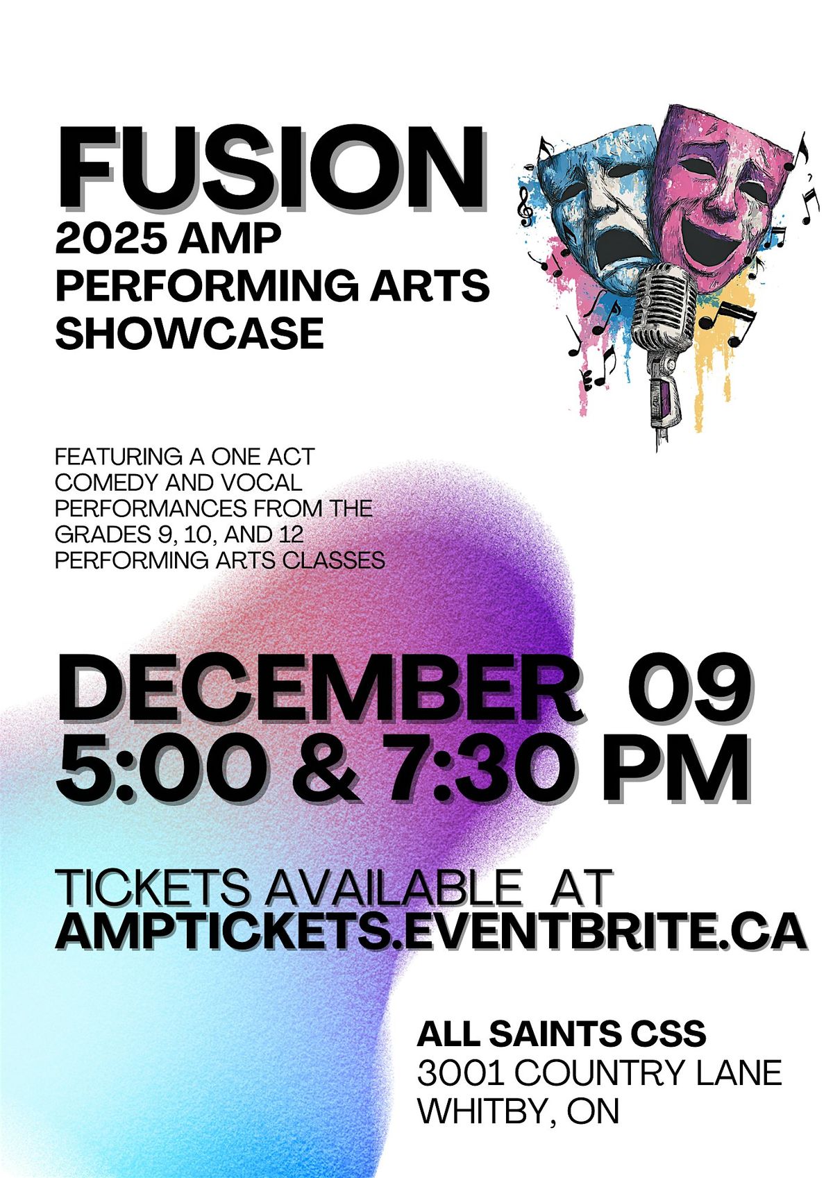 Fusion - The AMP Performing Arts Drama and Vocal Showcase 7:30PM, 9 December | Event in Whitby | AllEvents