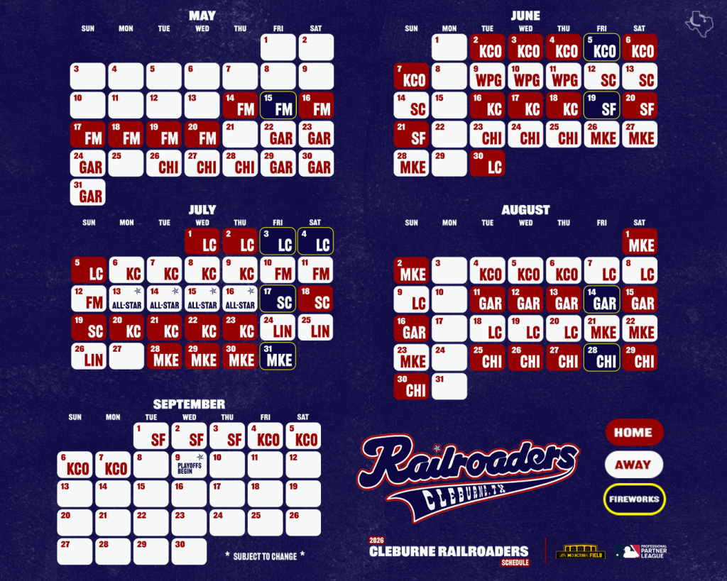 Fargo-Moorhead RedHawks at Cleburne Railroaders at La Moderna Field, 14 May | Event in Cleburne | AllEvents