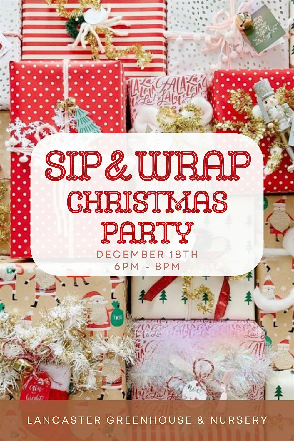 Sip & Wrap Christmas Party, 18 December | Event in Lancaster | AllEvents