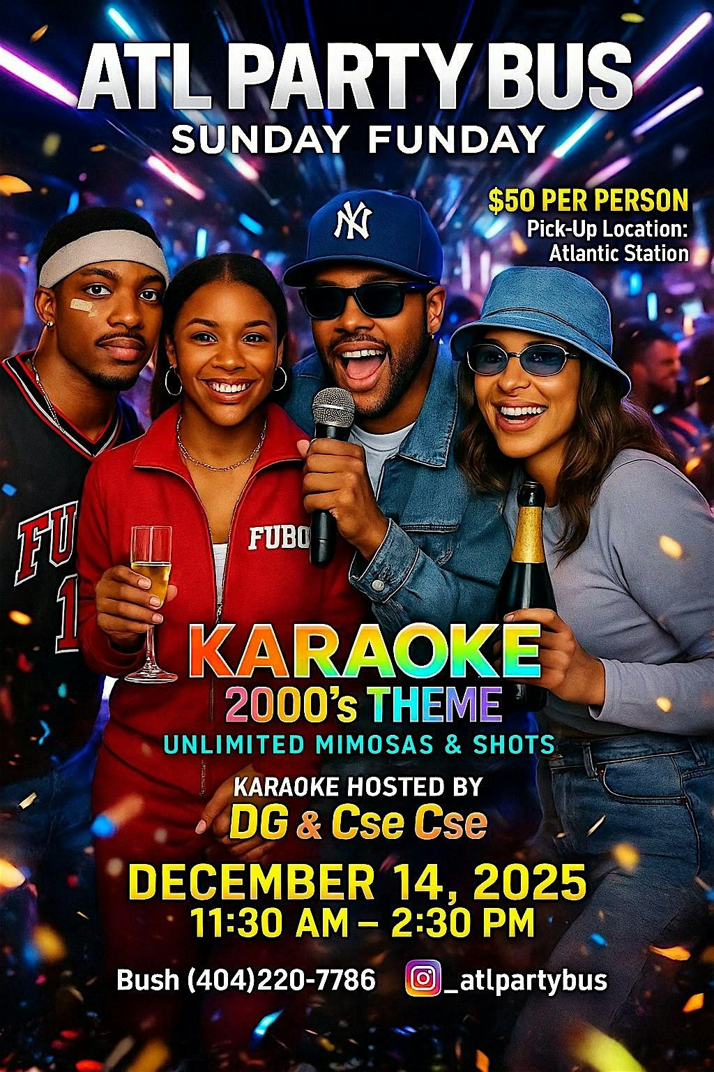 ATL PARTY BUS KARAOKE & BRUNCH, 14 December | Event in Atlanta | AllEvents