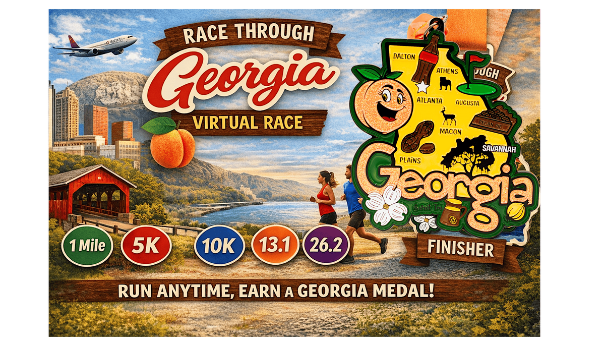 Race Through Georgia Virtual Race | 5K, 10K, Half Marathon & More | Run ...