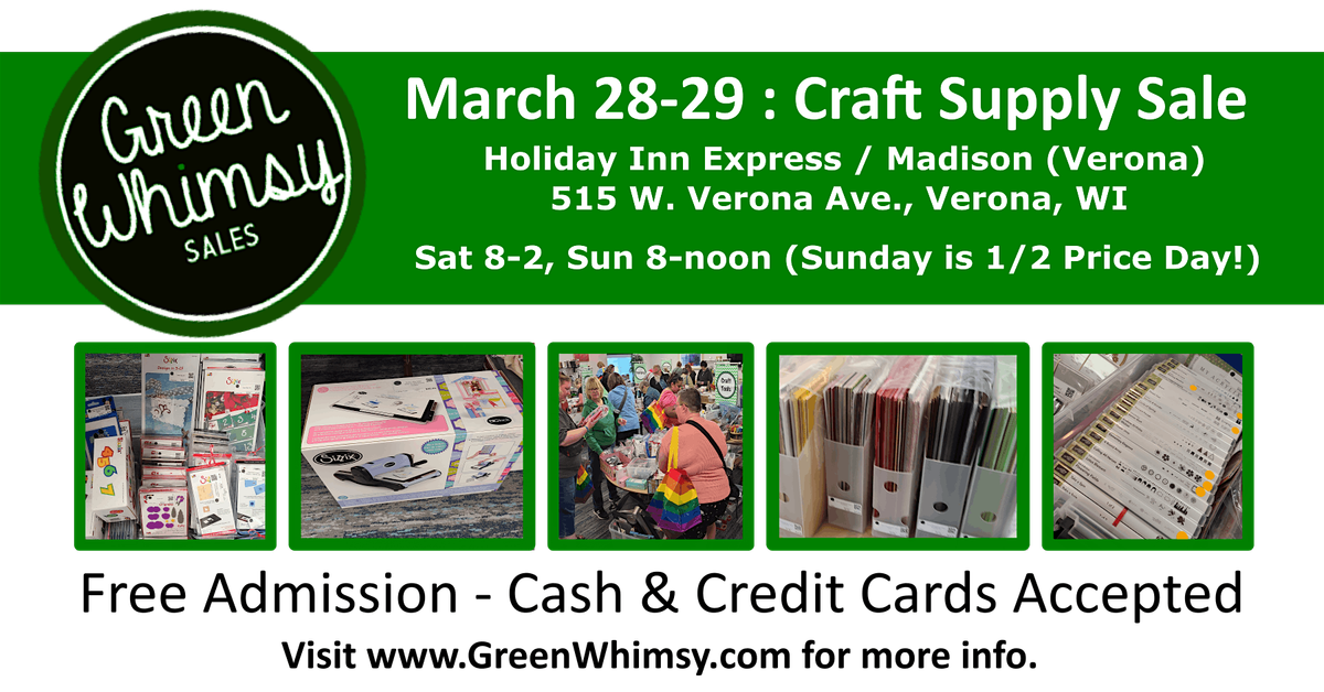 Craft Supply Consignment Sale hosted by Green Whimsy, 28 March | Event in Verona | AllEvents