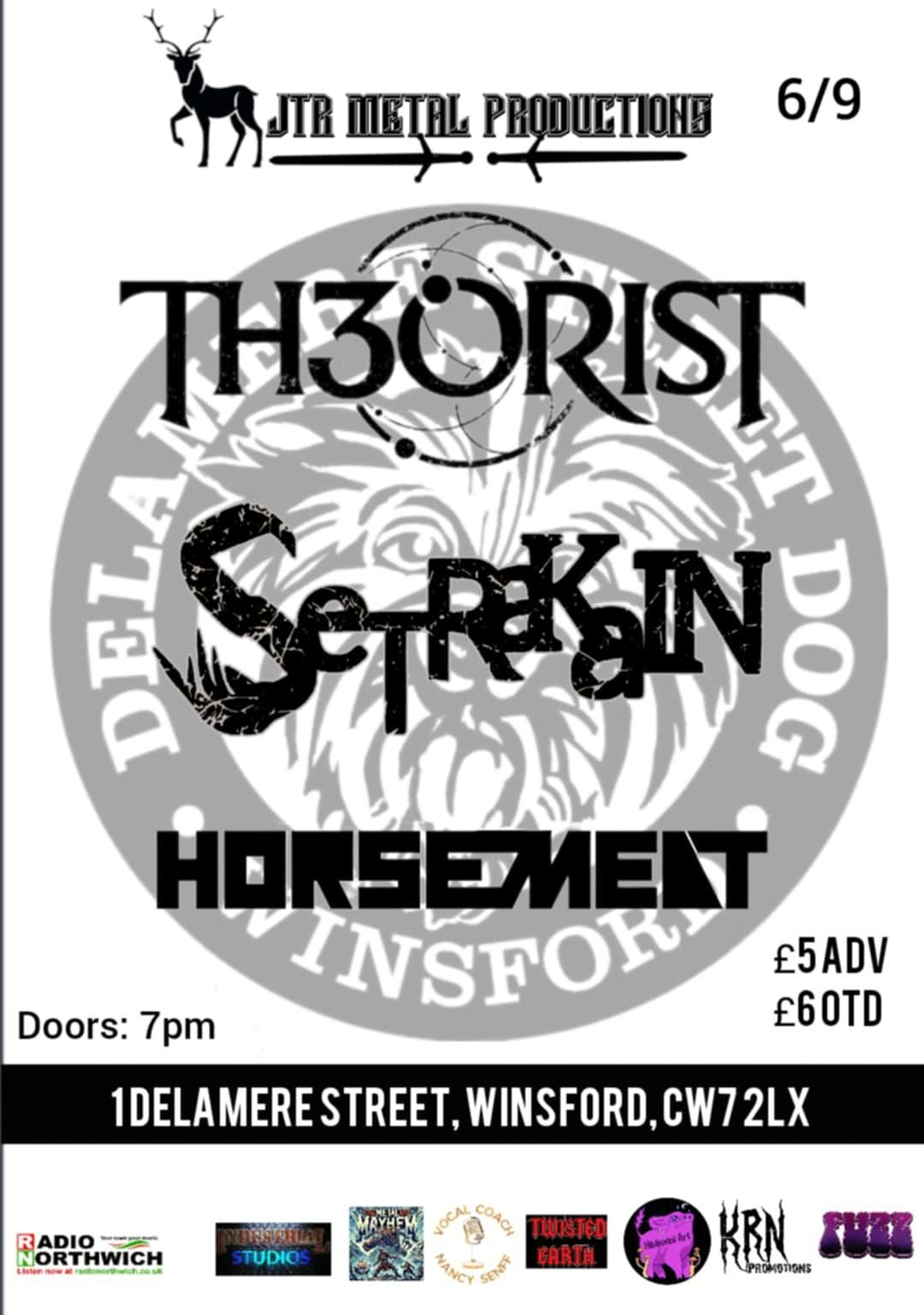 JTR METAL -  TH3ORIST + SETRAKAIN + HORSEMEAT, 6 September | Event in Winsford | AllEvents