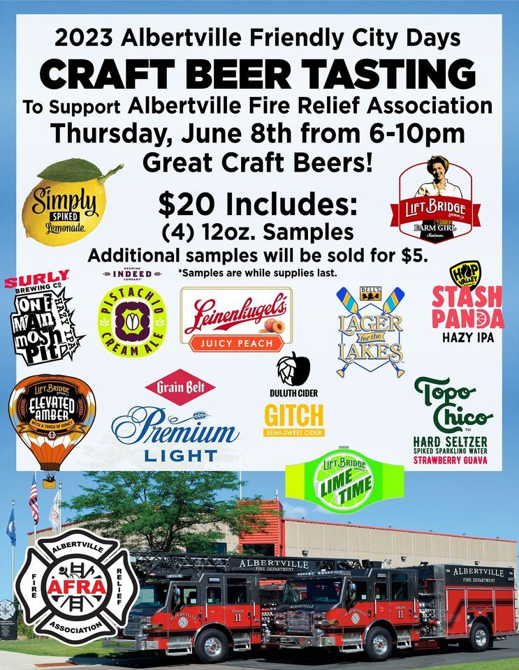 Albertville Fire Relief Association Craft Beer Night, Albertville