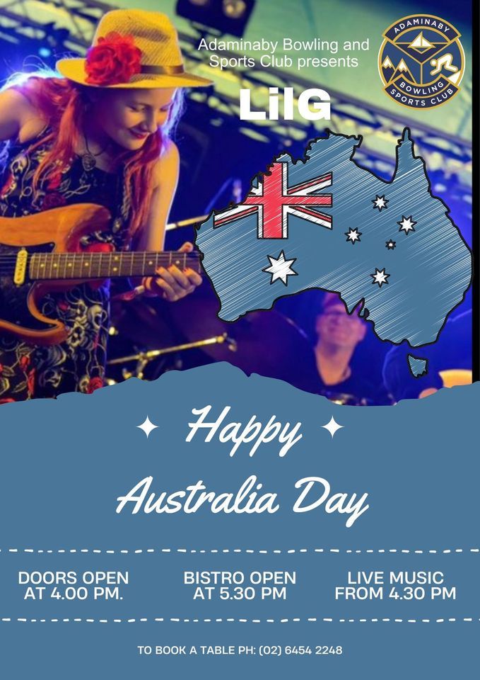 Australia Day on the Green LIVE MUSIC, Adaminaby Bowling & Sports