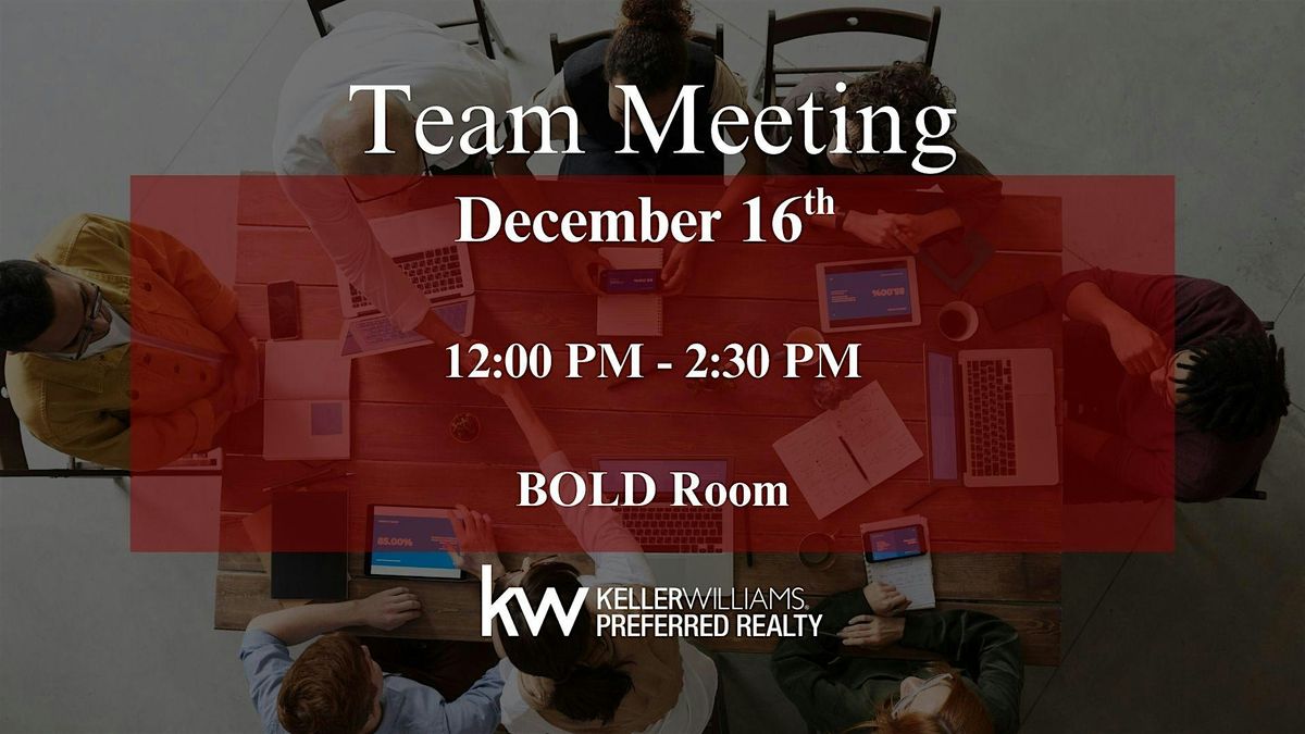 Team Meeting, 16 December | Event in Orland Park | AllEvents