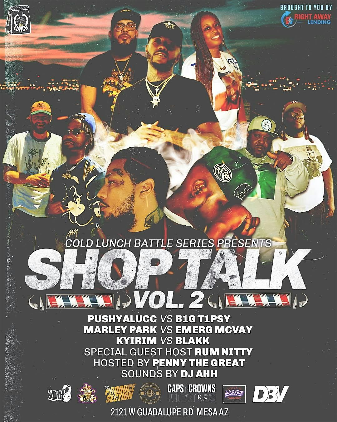 COLD LUNCH BATTLE SERIES “SHOP TALK VOL.2, 14 December | Event in Mesa | AllEvents