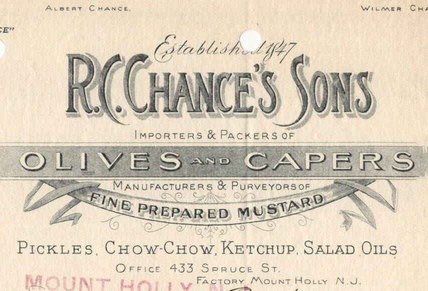 The History Of Catsup & Mount Hollys Contribution, Burlington County