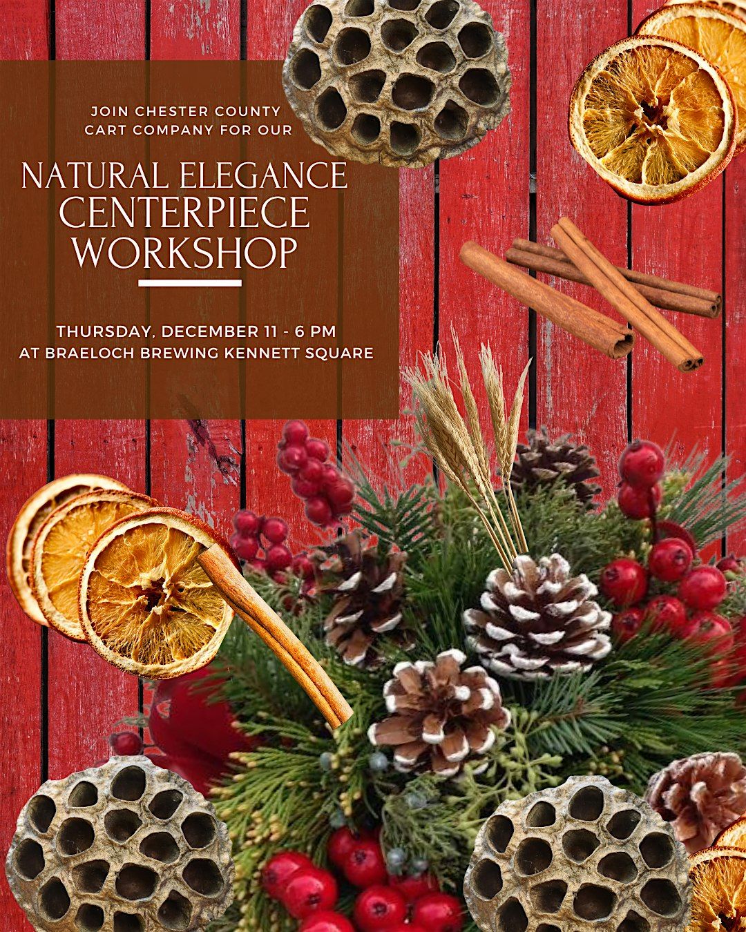 Christmas Centerpiece Workshop at Braeloch Brewing - Kennett Square, PA, 11 December | Event in Kennett Square