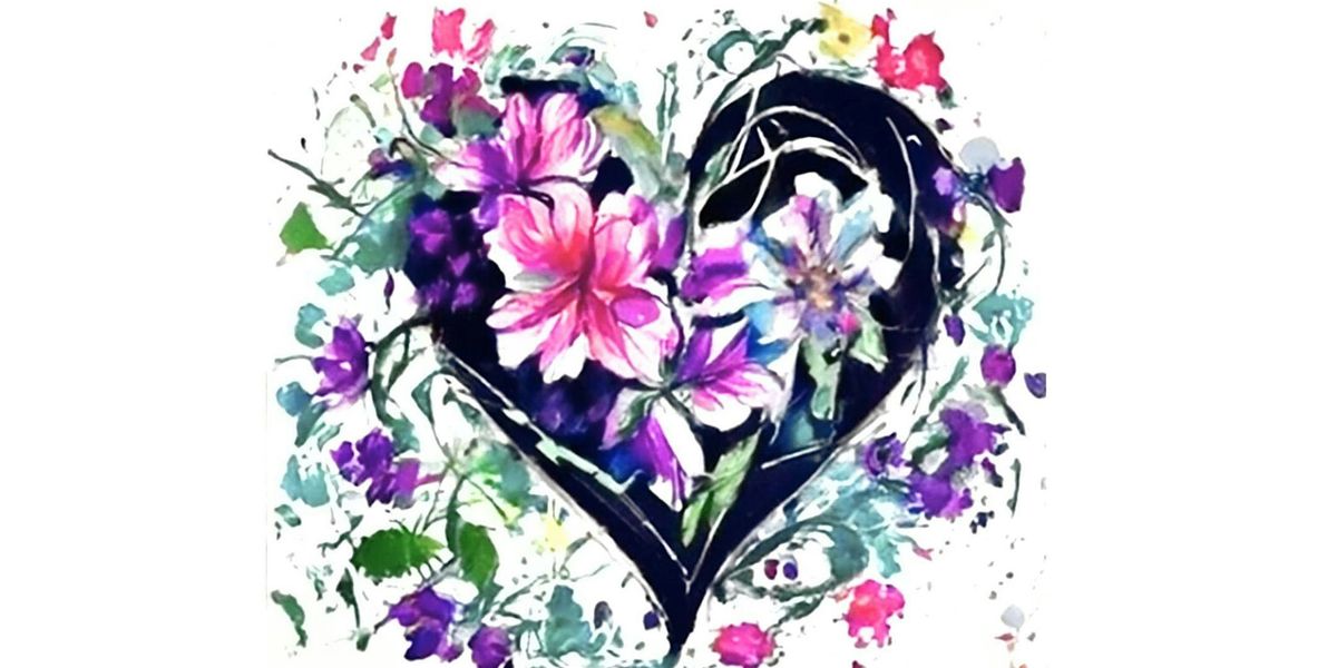 Colorful Heart Watercolor, Acrylic and Mixed Media  Painting Class, 13 February | Event in Windsor | AllEvents