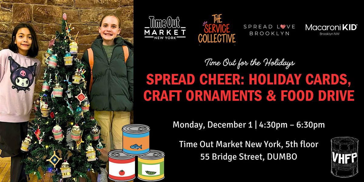 Spread Cheer: Holiday Cards, Craft Ornaments, and Food Drive at Time Out, 1 December | Event in Brooklyn | AllEvents