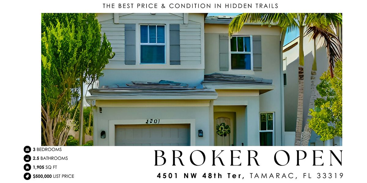 BROKER OPEN | THE BEST PRICE & CONDITION IN HIDDEN TRAILS, 11 December | Event in Tamarac | AllEvents