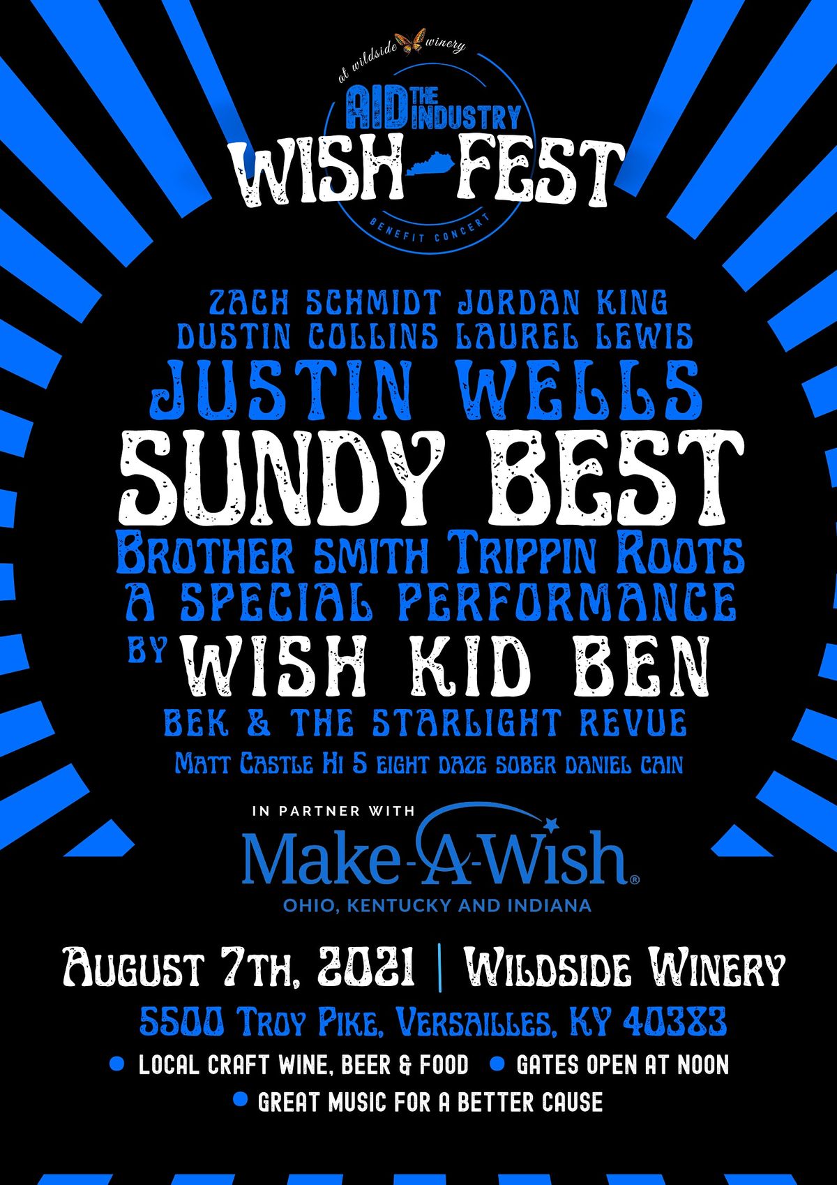 Aid The Industry Wish Fest 2021 At Wildside Winery Wildside Winery Versailles May 14 2022 Allevents In Troy Fair Concert 2022