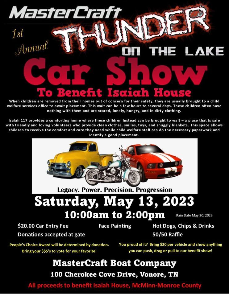 Mastercraft Benefit Car Show, Mastercraft Factory, Vonore, 13 May 2023