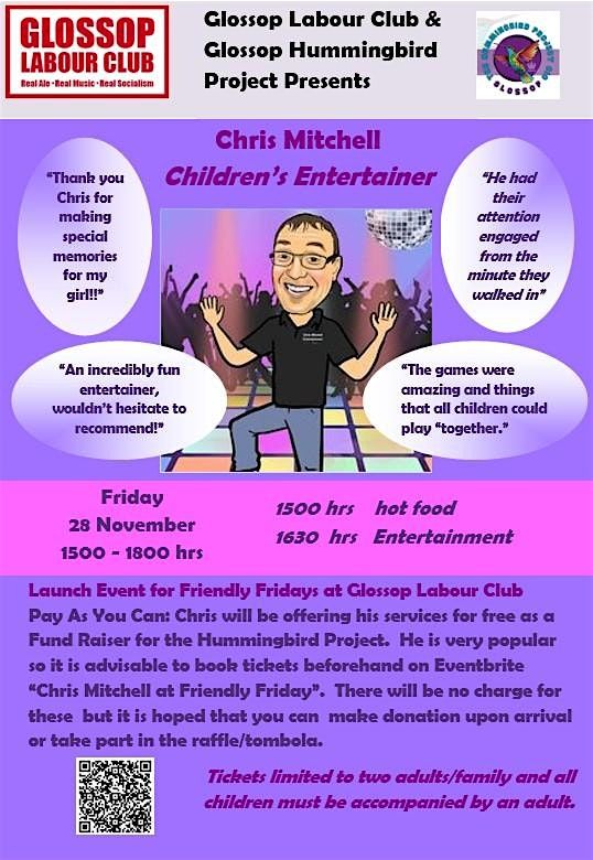 Chris Mitchell - Children's Entertainer, 28 November | Event in Glossop | AllEvents