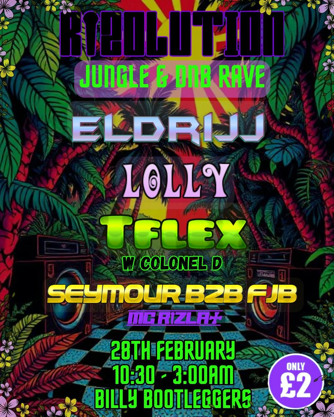 Rizolution: Into the Jungle, 28 February | Event in Nottingham | AllEvents