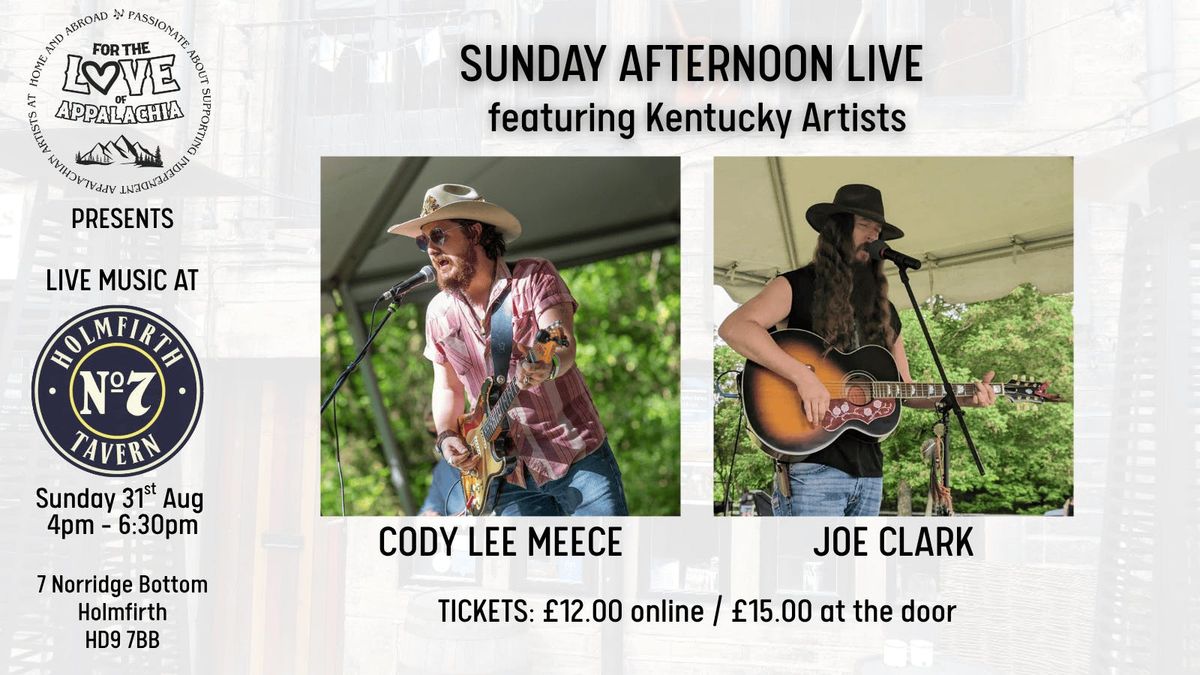For The Love of Appalachia ft Cody Lee Meece &amp; Joe Clark, 31 August | Event in Huddersfield | AllEvents