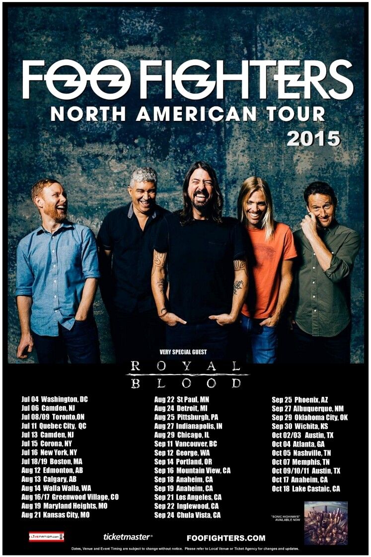 Foo Fighters Nashville Tickets, 15 August | Event in Nashville | AllEvents