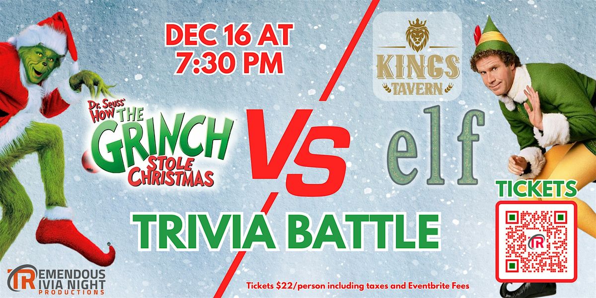 Whitby Ontario (Kings Tavern) The Grinch VS Elf Trivia Battle, 16 December | Event in Whitby | AllEvents