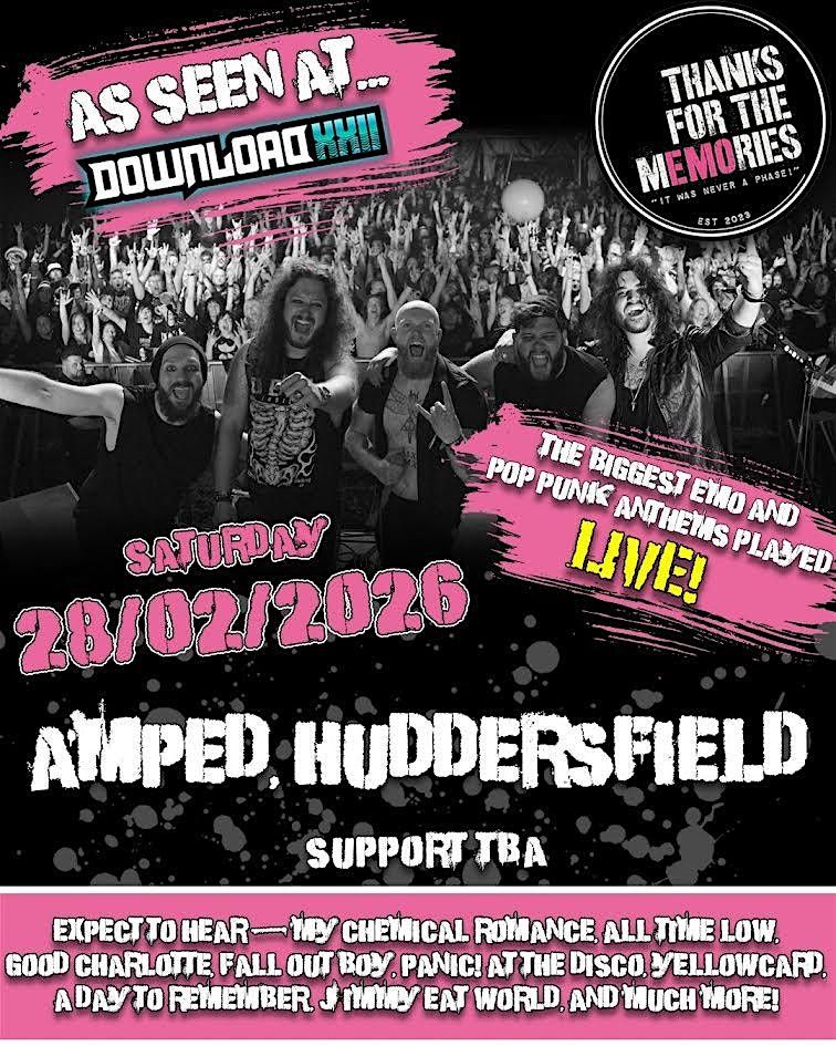 Thanks for the Memories  LIVE BAND,  EMO ANTHEMS, 28 February | Event in Huddersfield | AllEvents