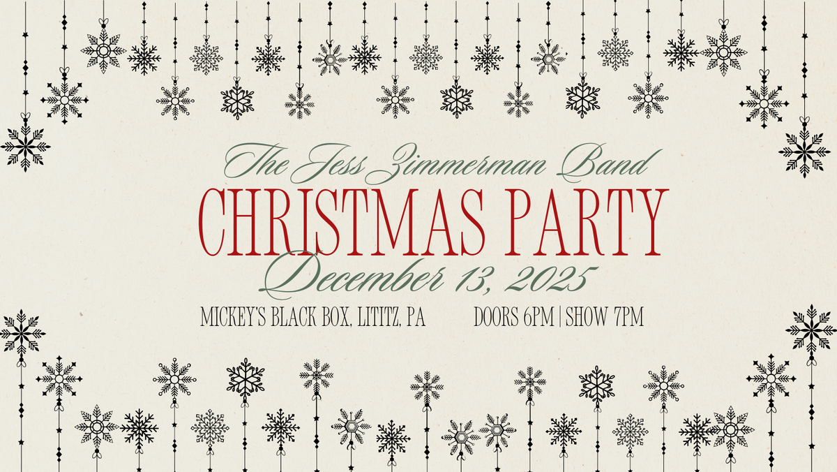 Jess Zimmerman Band Christmas Party at Mickeys Black Box, 13 December | Event in Lititz | AllEvents