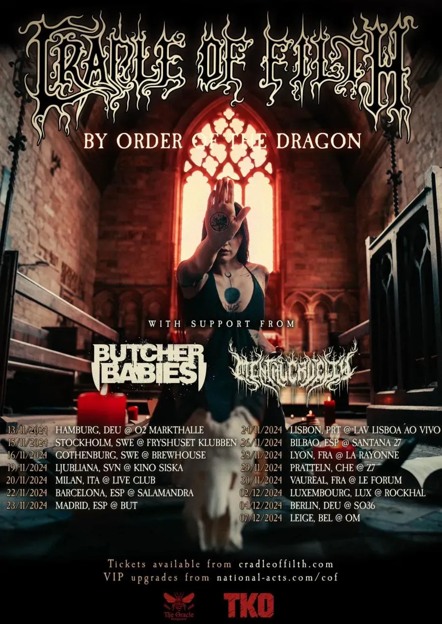 Cradle of Filth at Temple Theatre Tacoma, 18 May | Event in Tacoma | AllEvents