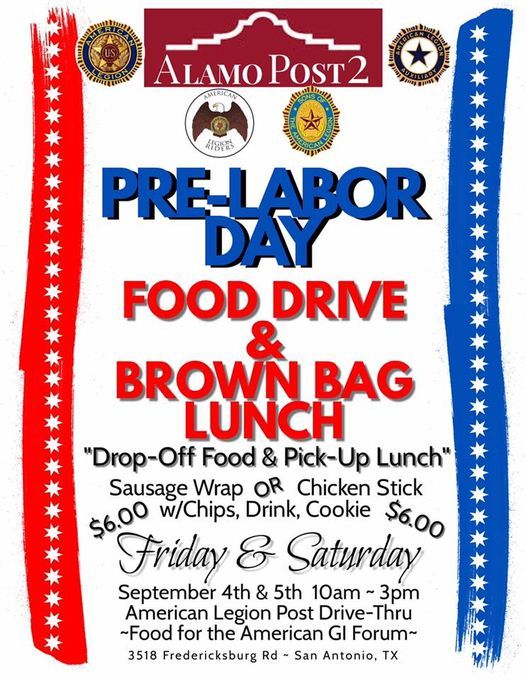 Food-Drive and Lunch Meal Drive-thru Event at American Legion Alamo