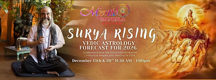 Surya Rising: Vedic Astrology Forecast for 2026 December 13th, 13 December | Event in Plano | AllEvents