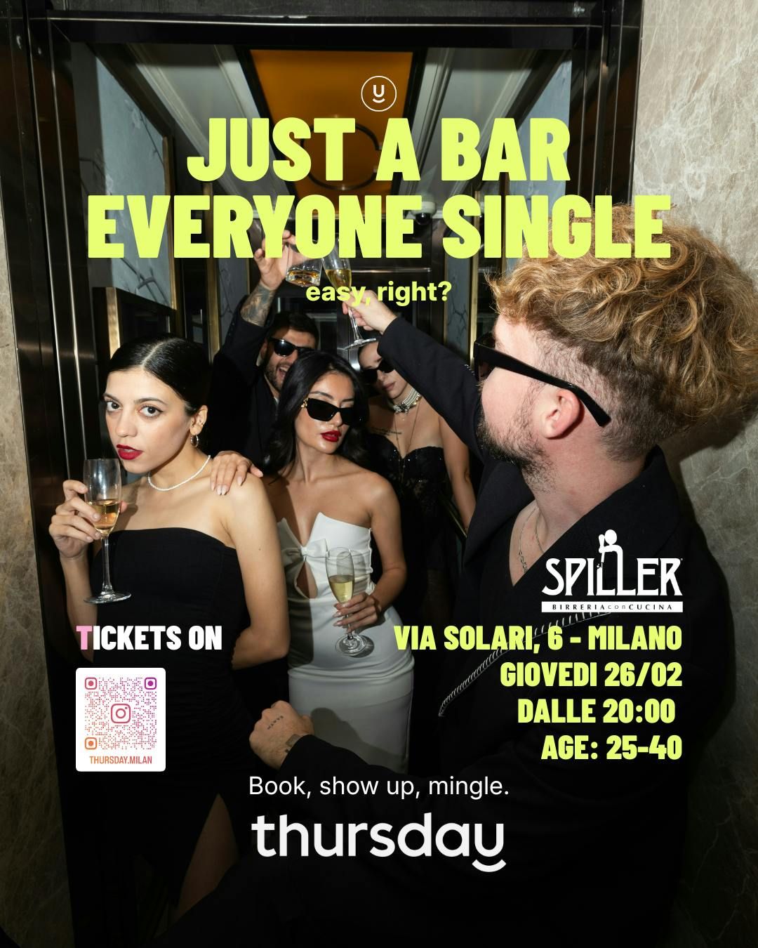 Just a Bar. Everyone Single. 🥂