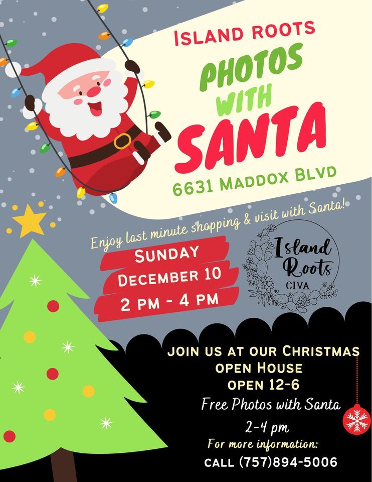 Photos with Santa , Island Roots, Chincoteague, December 10 2023